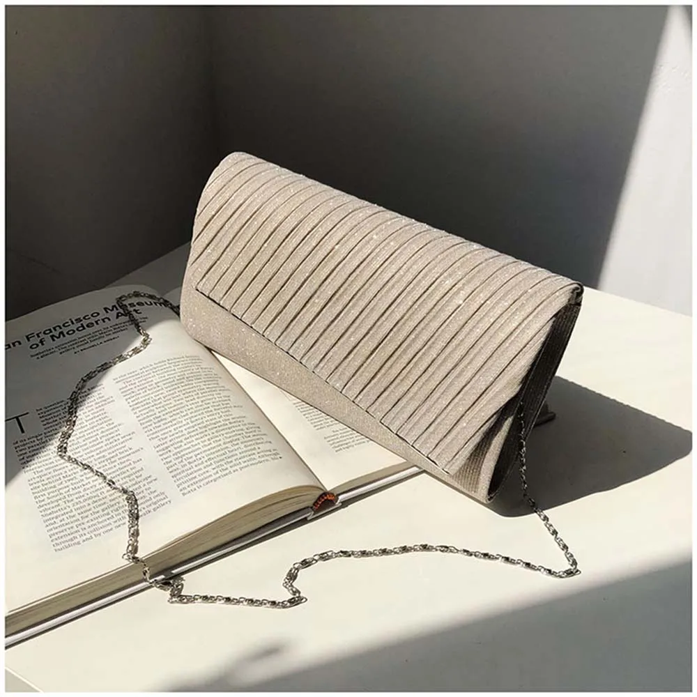 Clutch Evening Bag with Chain