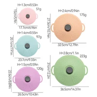 Reusable Self Sealing Lid Silicone Stretch Lids Universal Lid Silicone Bowl Pot Lid Silicone Cover Pan Cooking Food Fresh Cover 3
