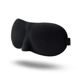 Premium 3D Contoured Sleep Eye Mask - Light - Blocking Comfort Eyewear (1PC - Black)