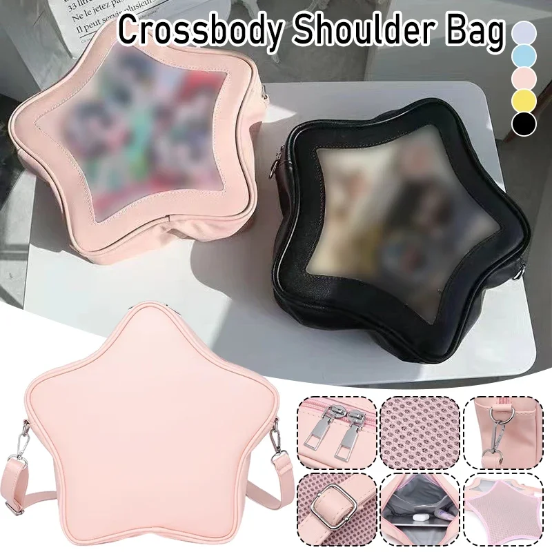Star Kawaii Backpack PU Leather Ita Bag Backpack Y2k Shoulder Bag Aesthetic Cute Backpack for Wedding Party Proms 2