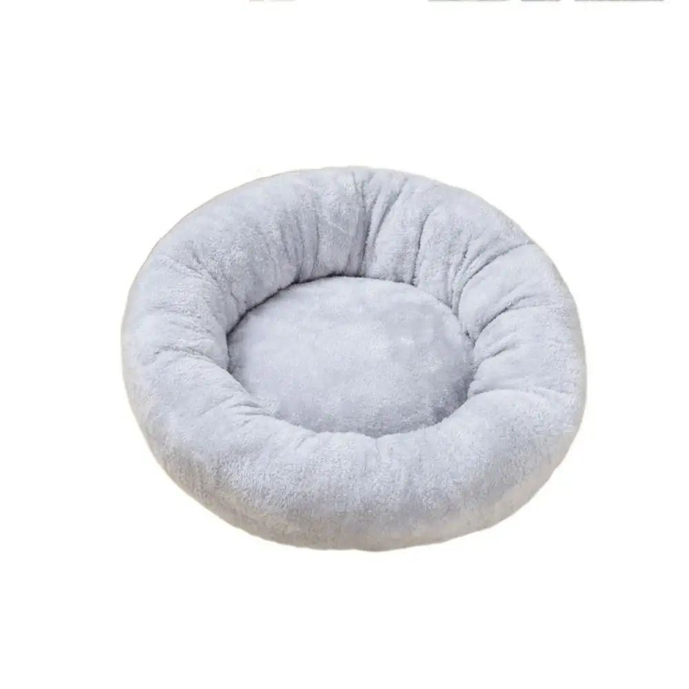 thumbnail image 1 of Cómoda perrera redonda para perros, accesorios para mascotas, tela suave de felpa, cojín para gatos, cama cálida redonda para dormir, otoño, 1 of 4