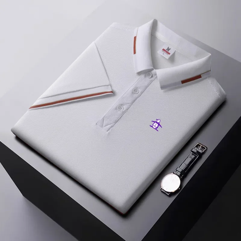 Men's Golf Polo Shirt Summer Short sleeved Top Street Wear Quick Drying Casual Golf Clothing Breathable Sportswear