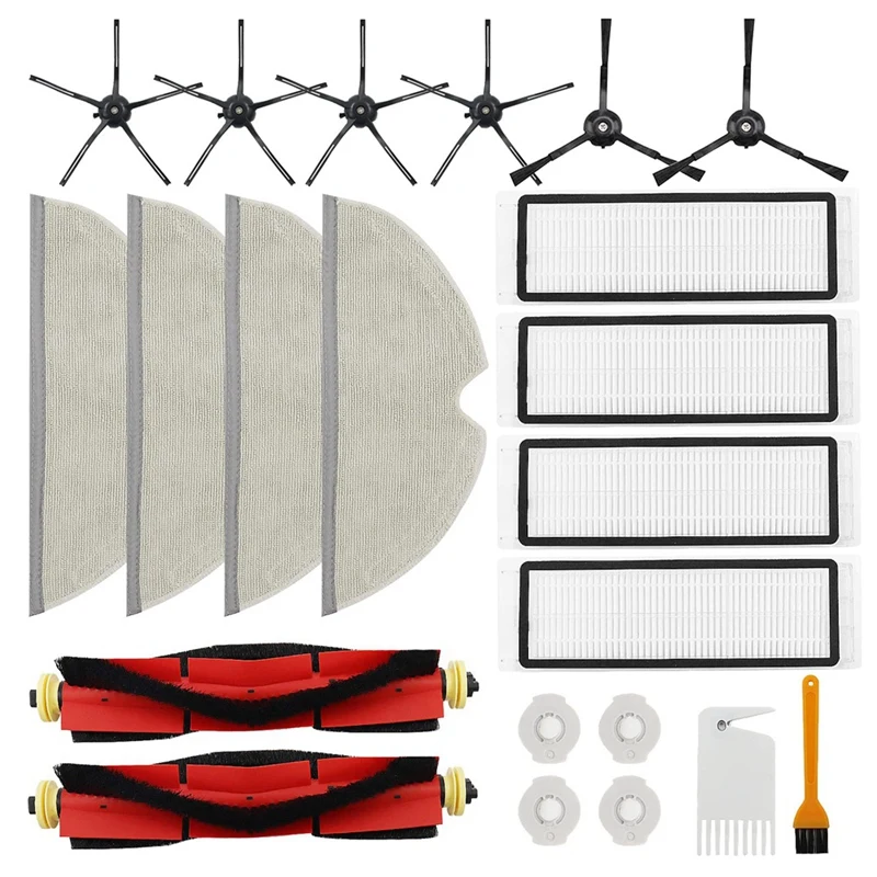 

22 PCS Replacement Parts For Roborock S6 Pure,S6, E4,S4 Max, S6 Maxv,S5, S5 Max, S4, E20 E25 E35 S50 Xiaomi Mijia Vacuum