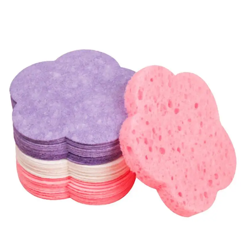 30pcs Face Cleansing Pads Makeup Removal Cotton Pad Cleansing Facial Pad Face Towel Washable Cotton Pads (Color Random) 3