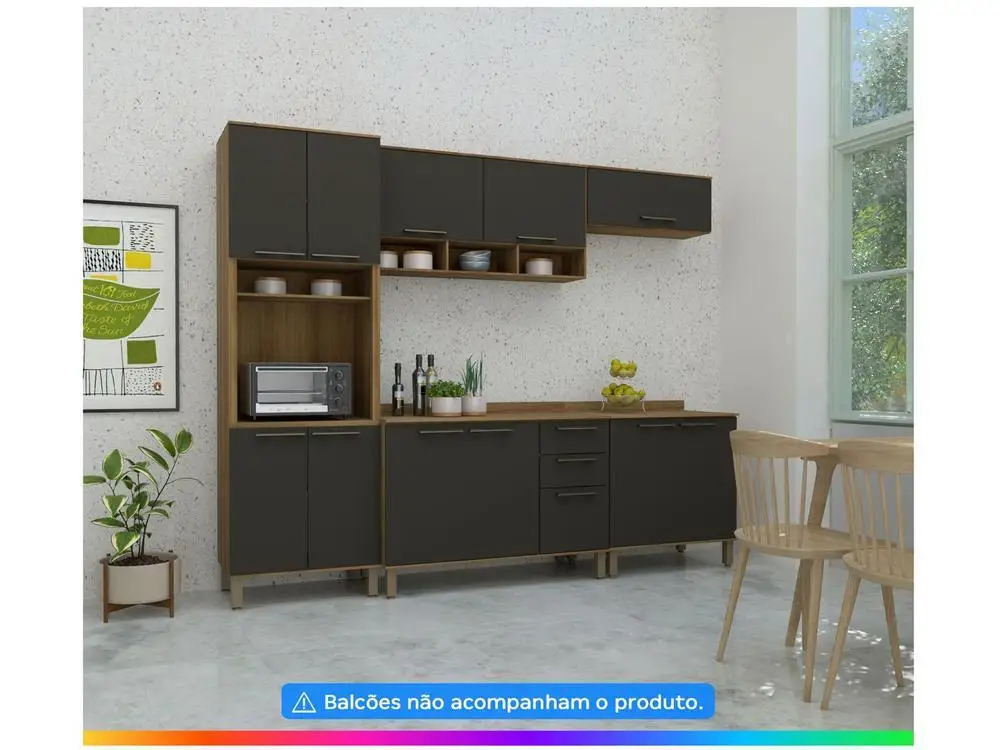 Cozinha Compacta Luciane Suíça 7 Portas 4