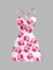 Women's Spring/Summer Casual Vacation Party Beach Off-Shoulder Backless Floral Print A-line Dress 1