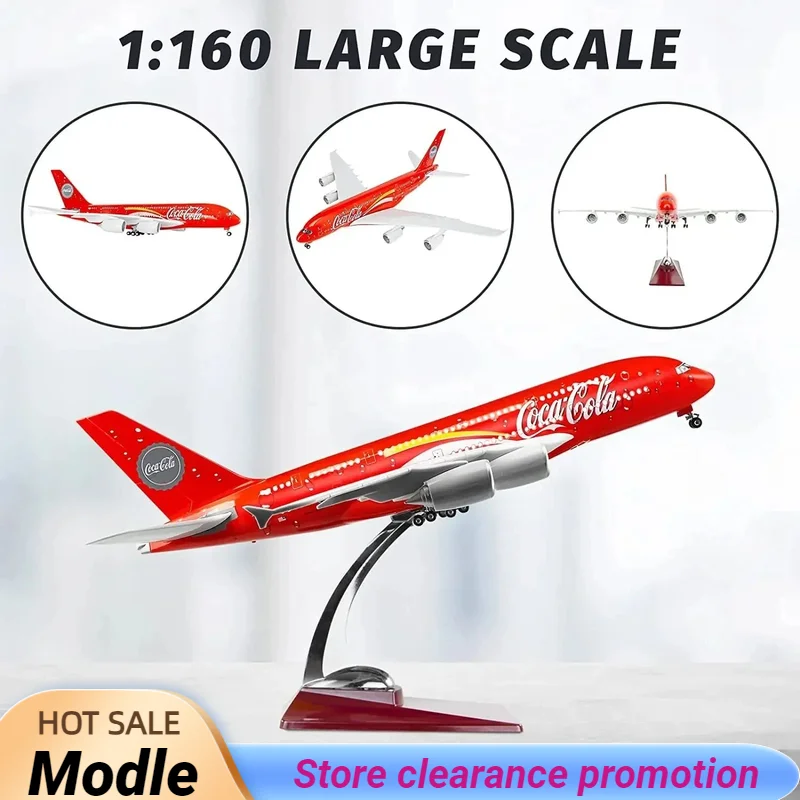 

Airplane Airbus COC A380 Air 1/160 Scale 50.5CM France Airline Model LED Light & Wheel Diecast Plastic Resin Plane For Collecti