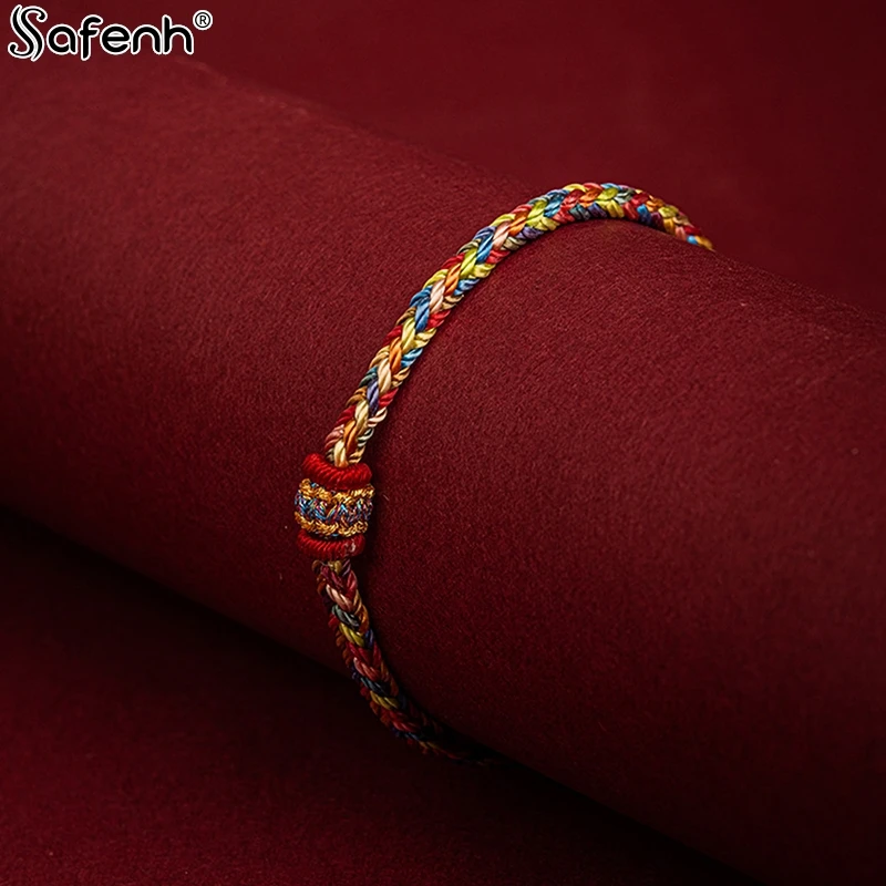 سوار مضفر مصنوع يدويًا للرجال والنساء ، سوار حبل ،...