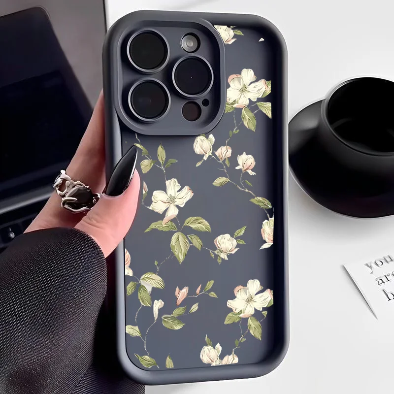 Elegant Floral Design Soft TPU Phone Case
