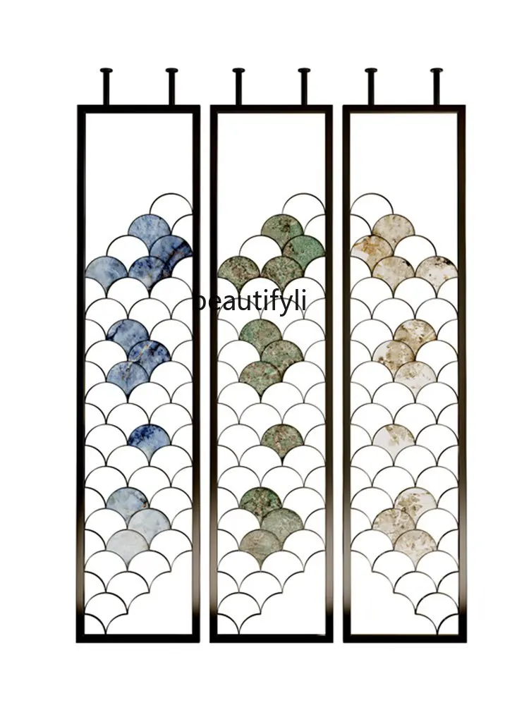 

Stainless Steel Hollow Living Room Subareas Screens Exhibition Hall Sales Department Designer Model Art Light Luxury Entrance