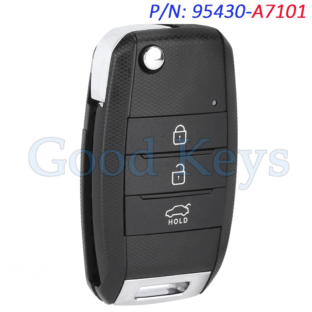 KEYECU 95430-A7101 Remote Key Fob for Kia Cerato 2014 2015 Soul 433MHz 4D60 Chip OKA-870T(YD-TP)