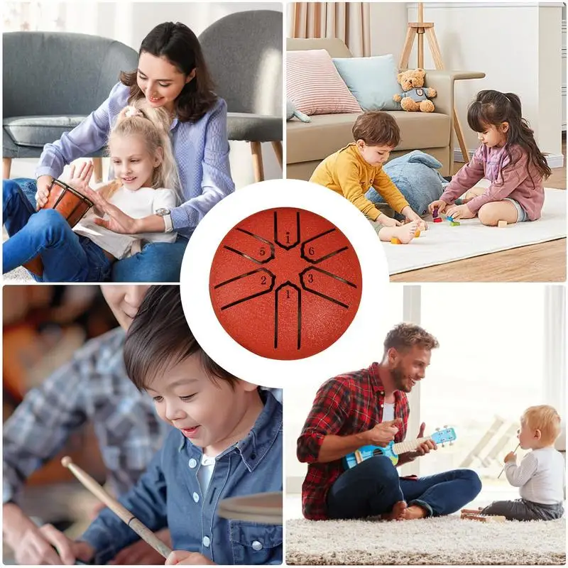 Musical Percussion Instruments Tongue Drum Rain Drum Instrument Garden Rain Drum Garden Kids 3 Inches Steel Tongue Drum Beginners-Friendly For Young Music Lovers