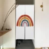 Colorful Texture Rainbow Japanese Door Curtain Bedroom Living Room Partition Entrance Hanging Blackout Half Curtain Noren 5