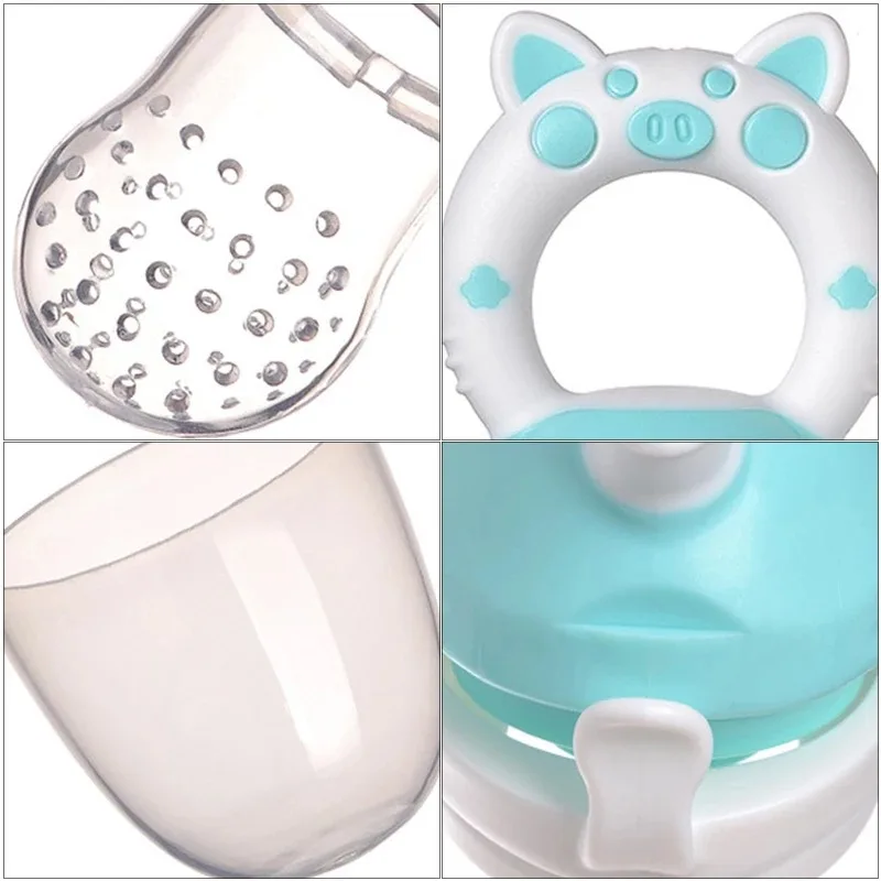 Baby Food Feeding Spoon Juice Extractor Fruit Feeder Pacifier Baby Feeding Bottle Silicone Gum Fruit Vegetable Bite Eat Feeder