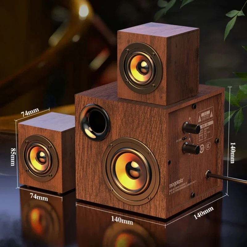 Living Room Home Desktop Computer Speakers Bookshelf Type Heavy Bass Active Big Volume Bluetooth Universal Speaker