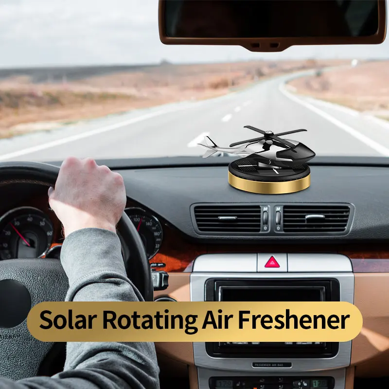 Solar panel Helicopter Model Car perfume Car perfume Dashboard decoration diffuser suitable for home car interior