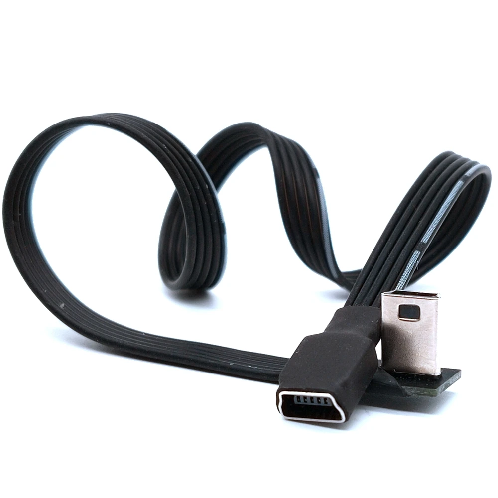 미니 USB 5 핀 수-암 연장 어댑터, 90 도 좌우 상하 앵글 미니 USB 수 어댑터, 5cm