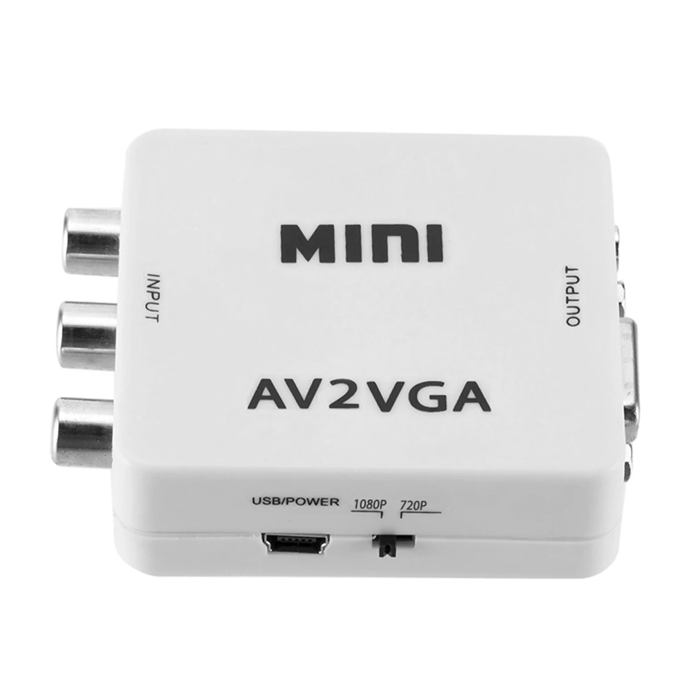 ̴ HD    ڽ, AV RCA CVBS to VGA  , 3.5mm -PC HDTV  , AV2VGA