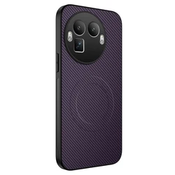Custodia magnetica in fibra di carbonio per telefono con supporto per ricarica wireless