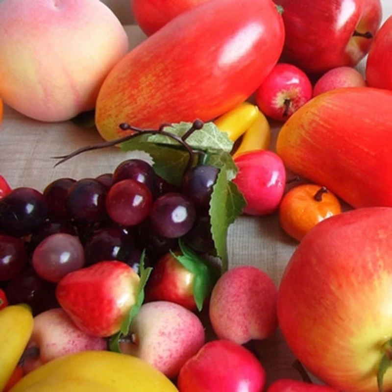 1pc Plastic Artificial Fruit Simulated Fruit Fake Home Decor Kitchen Table Decor Stage Props Photography Props artificial fruits and vegetables