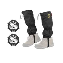

Outdoor Camping Shoe Cover Crampons Climbing Hiking Shoe Cover Anti-Slip Crampons Oxford Cloth Eight Teeth for 36-44 Size Shoes