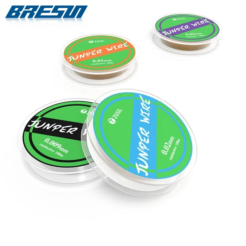 2UUL 초극세 점퍼 와이어 100m FX-001 0.01mm FX-0009 0.009mm FX-002 0.02mm 전도성/FX-002A 0.02mm 절연체