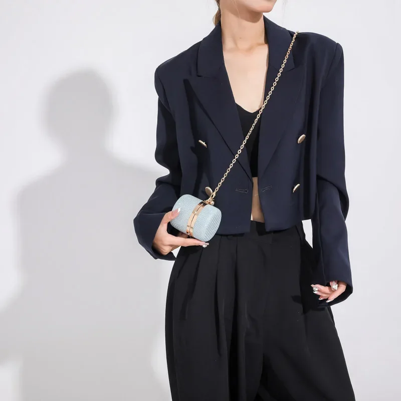 Mini Shoulder Bag Lipstick Coins Glitter Sparkling Storage Box Accessories Bag New Fashion Spring Autumn Crossbody Bag for Women