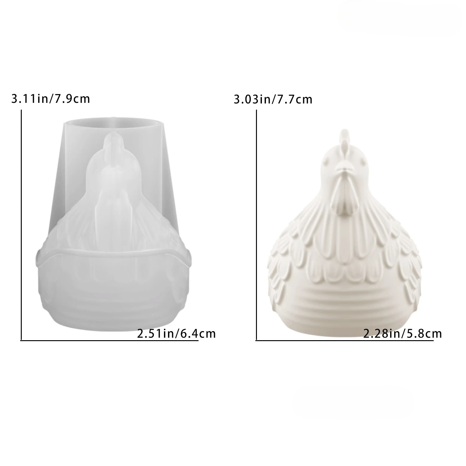 DIY Chicken Candle Holder Mold 6