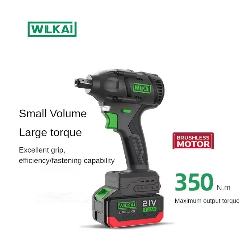 

350N. m Brushless 21V Electric Impact Wrench 1/2 inch Cordless Electric Tool 15000mAh Lithium Battery Impact Hand Electric Drill