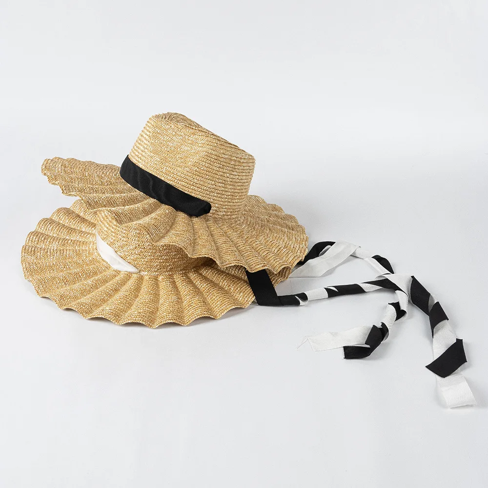 Stylish Straw Sun Hat For Beach And Outdoor Hiking Summer Style_voghion.com