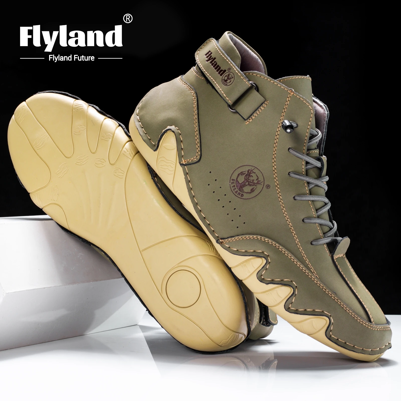 FLYLAND Men's Fashion Sneaker Vintage Classical Dress Boot Chukka Boot Daily Casual Work Office Shoe, view 5
