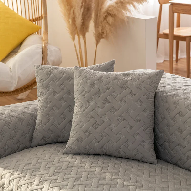 Cotton Sofa Cushion Four Seasons Universal Sofa Cover for Living Room Non-slip Soft Simple Couch Slipcovers Home Sofas Towel 3