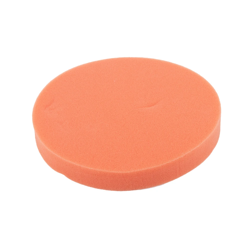 

Clean Car Buffing Sponge Waxing Paint Care Tool 7inch Flat Orange Rotary Polishing Accessories Replacement Useful