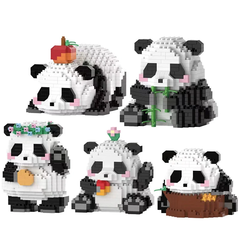 Kawaii Panda Life Micro Building Blocks Cute Animal Model Huahua Mini  Bricks Figure Kid Toys For Friend Birthday Santa Gifts - AliExpress