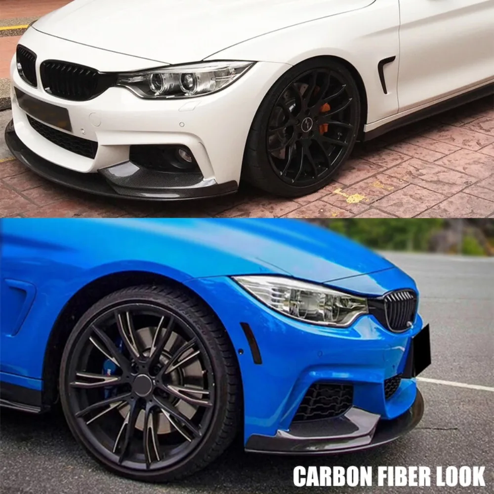 카본 파이버 스타일 자동차 프론트 범퍼 립 스플리터 & 하단 립 키트 (BMW 4 시리즈 F32 F33 F36 M 스포츠 2014-2020 용)