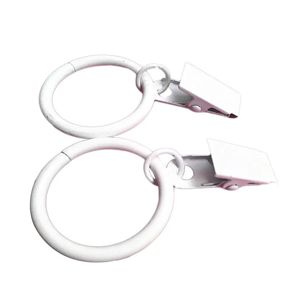 Lot De 20 Anneaux De Rideau En Métal Avec Clips, 32 Mm De