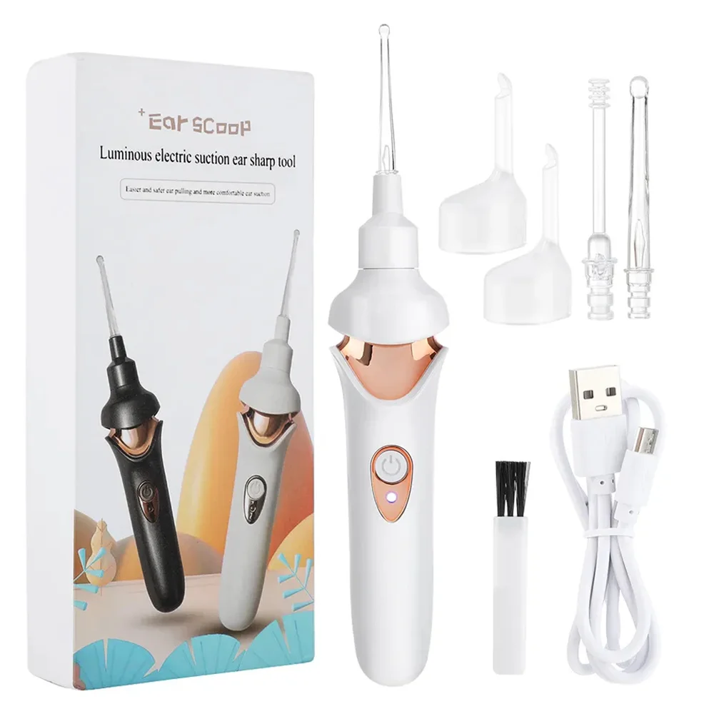 Cure-oreille électrique portable pour enfants et adultes, dissolvant de  cérumen, chargement USB, artefact de creusement d'oreille, cueillette