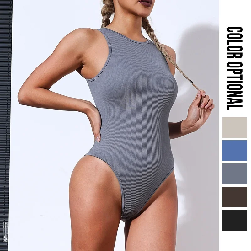 

Seamless Yoga Jumpsuits One-Piece Sports Fitness Hip-lifting Sleeveless Yoga Clothes Workout Gym Tracksuits for Women