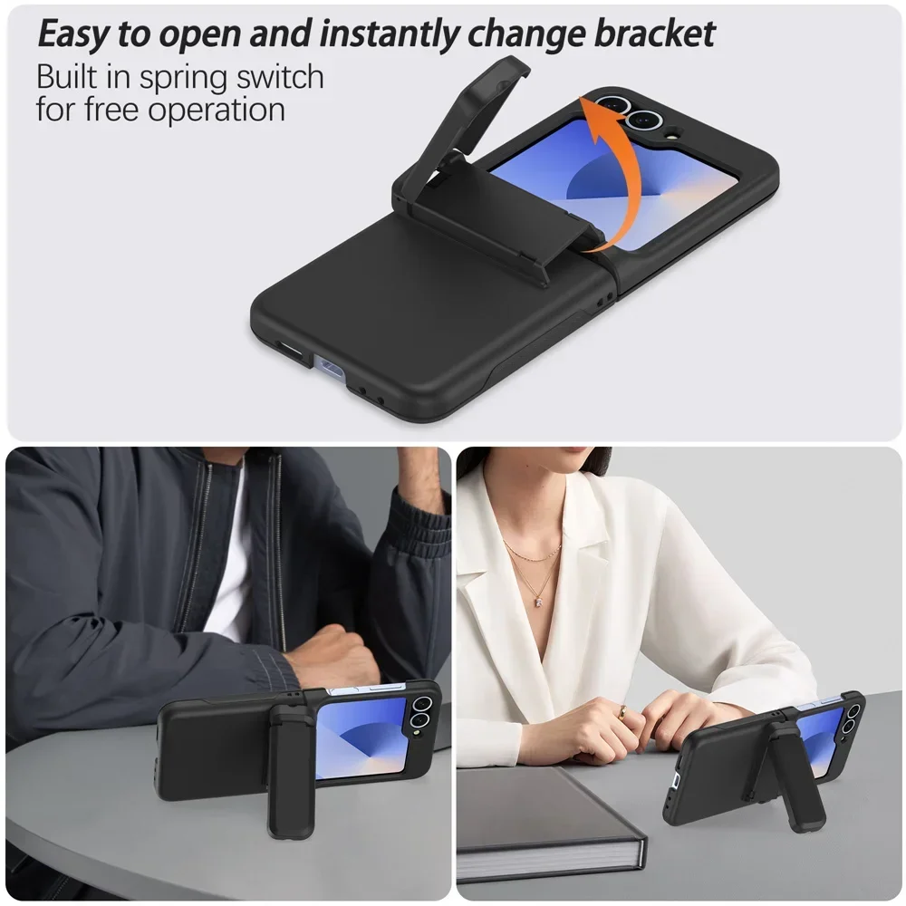 Versatile Folding Phone Case with Hinge Protection and Cushioning Shell