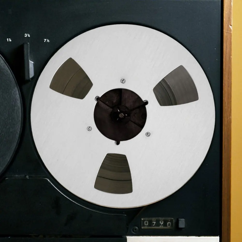 1/4 10.5/7 Inch Empty Takeup Reel Aluminum Alloy 3Hole Opening Machine Part Sound Tape Takeup Reel for Recorder Replacement