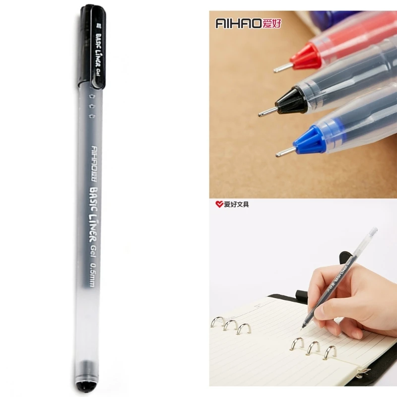 

Rollerball Pen Straight liquid Gels Pen Liquid Roller Pen 0.5mm Liquid Ballpoint Gel Quick-Dry Pen for Writing