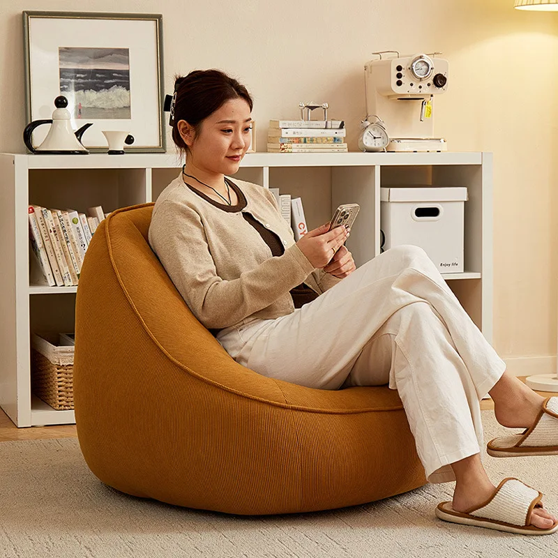 Bean Bag Lazy Corduroy Comfortable Sofa Single Bed Tatami Bedroom Balcony Casual Lightweight Small Sofa Living Room