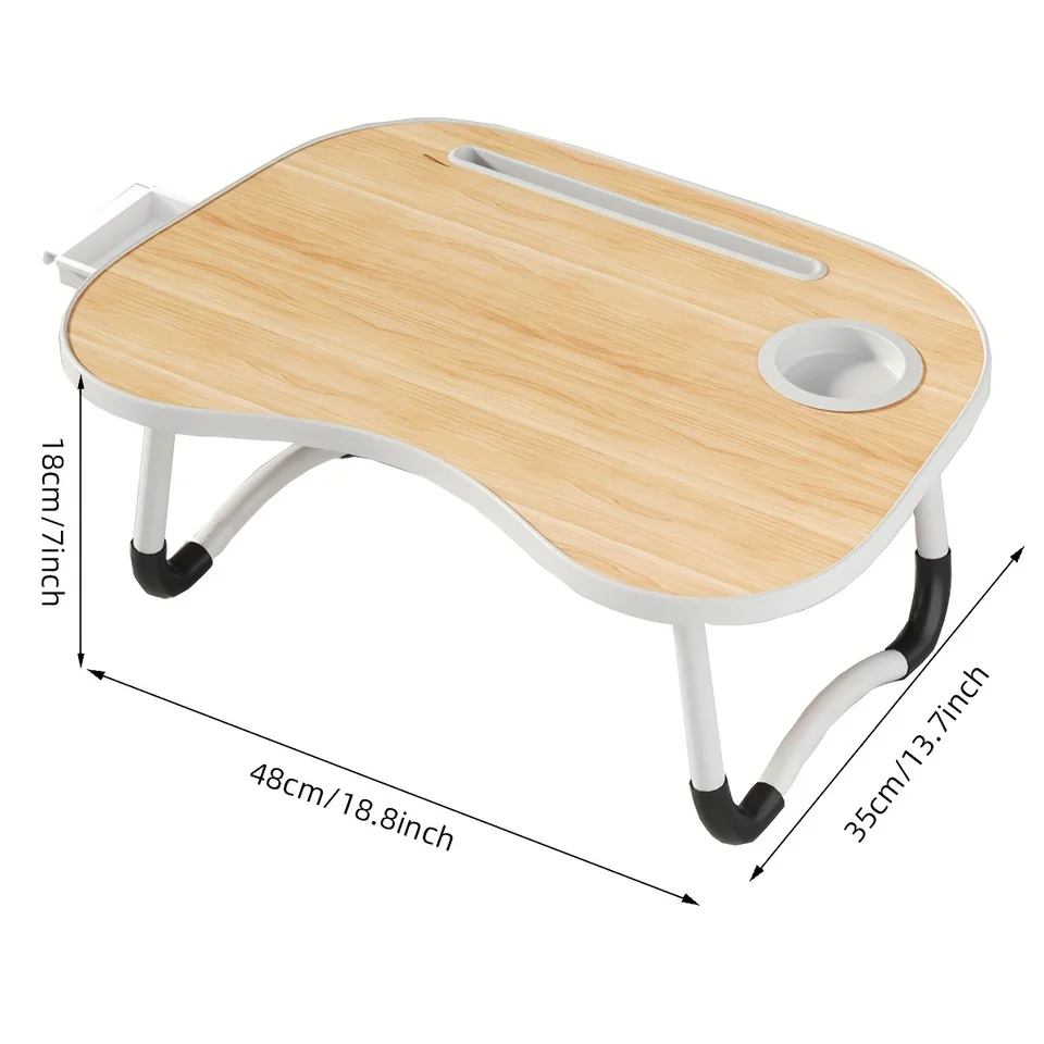 Portable Foldable Laptop Desk with Cup Holder