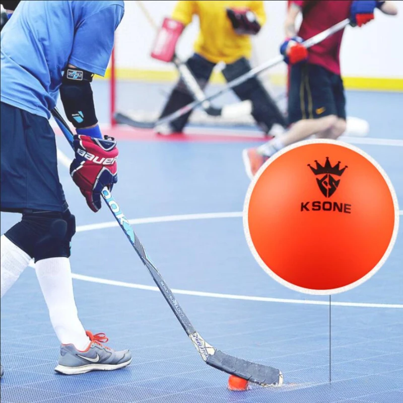 1PCS  65mm Hockey Wear Resistant Rubber Team Street Hockey Game Professional Training Ball Hockey Fans Practice Roller Land Ball 6