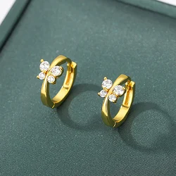 Stainless Steel Earrings For Women 2024 Trending Gold Color Butterfly Hoop Earrings New in Femme Girls Luxury Jewelry aretes