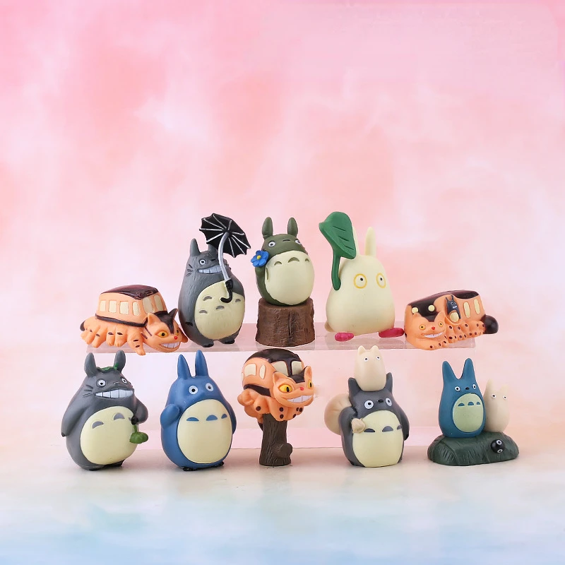 Diverse Totoro Knickknacks Anime Figurines Fairy Garden Micro Landscape Accessories Kawaii Funny Totoro DIY Car/Desk Decoration