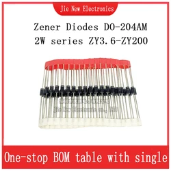 50PCS Assorted Voltage Zener Diodes - Range from 16V to 91V - 2W Power Rating (ZY62 (62V))