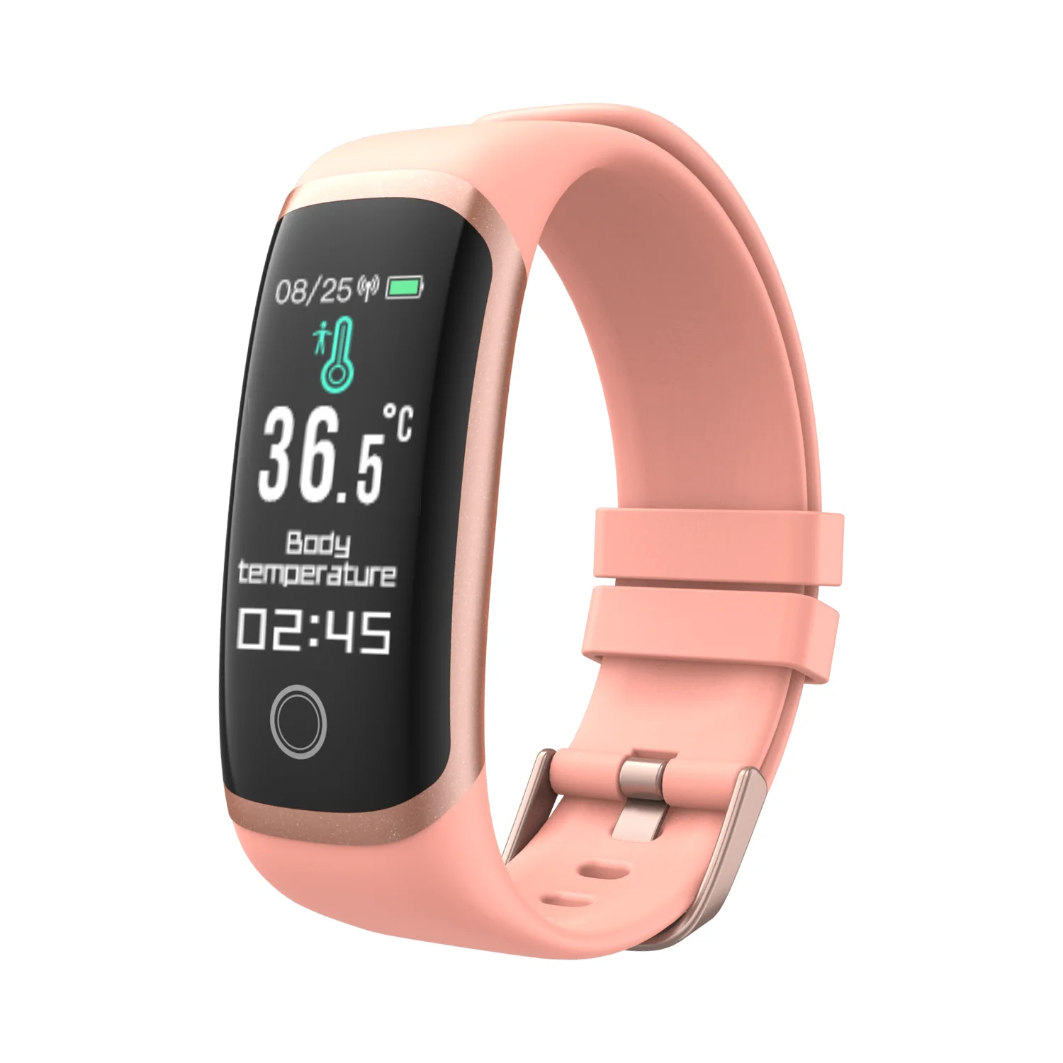 T4 Wearfit Connected Smart Bracelet Body Temperature Smart Watch Men Women Waterproof Blood Pressure Fitness Activity Tracker 