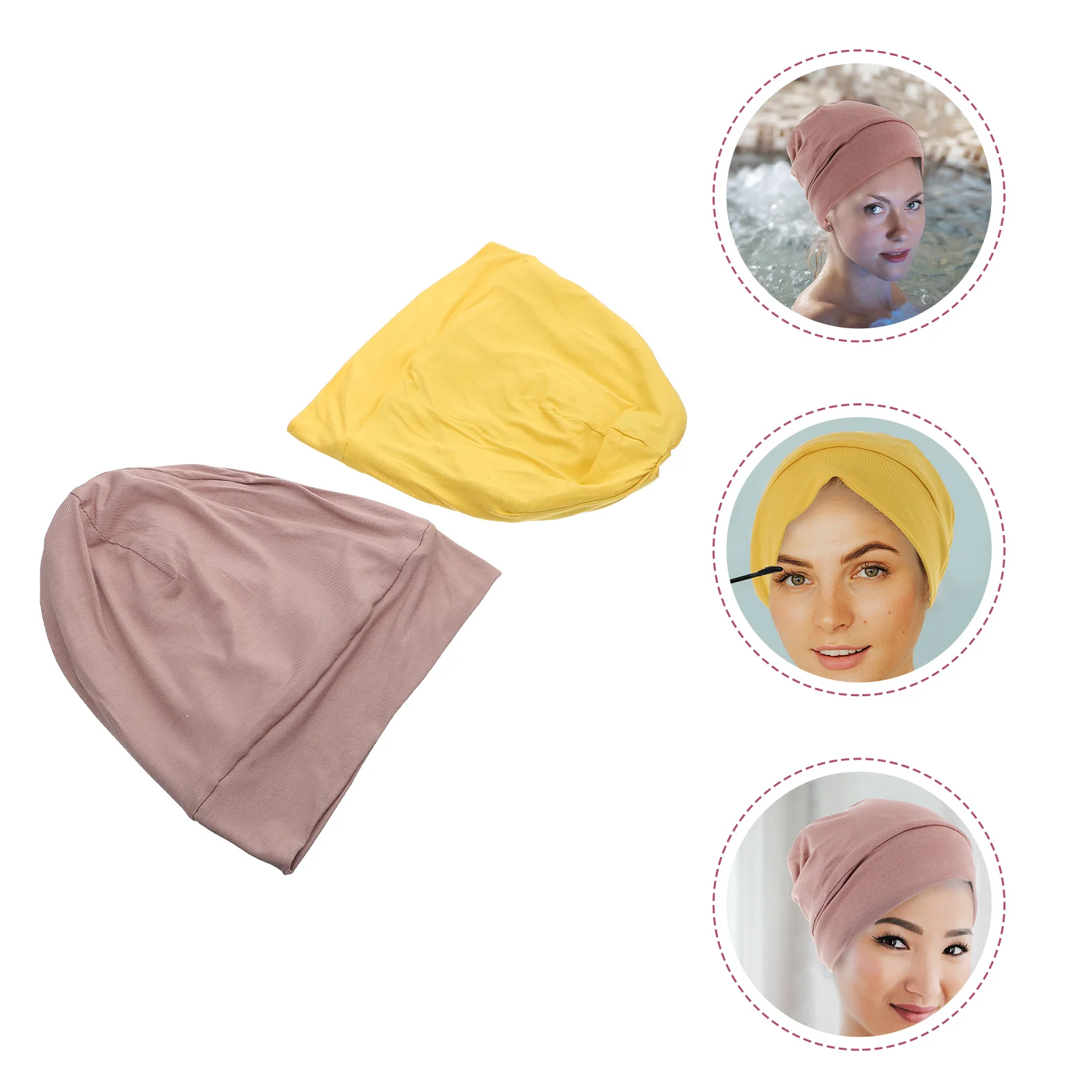 

Night Cap Chemotherapy Satin Lining Sleeping Hat Caps Household Bonnets Bathing Hats Beauty Hair Cotton Nightcaps Home Has