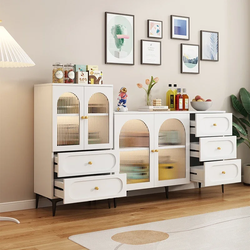 Nordic Multifunction Sideboard Cabinet Italian Minimalism Storage Shelf Tea Cabinet Showcases Kitchen Furniture Vitrina FYSC